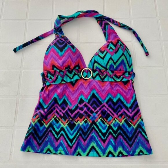 Pink patterned Swim Top - Picture 1 of 1